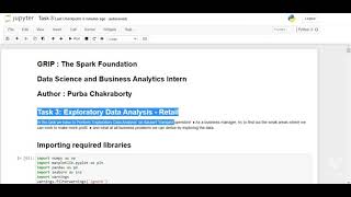 Data science and Business Analytics || The Sparks Foundation || Task3: EDA Retail ||gripjune2021