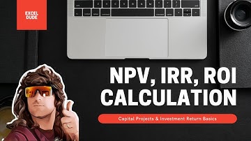 Calculate Time Value Money Excel 2021 Tutorial examples IRR NPV HPR