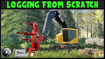 Bunching With The Tigercat 822 - Logging From Scratch 219 - Farming Simulator 2019 - FDR Logging