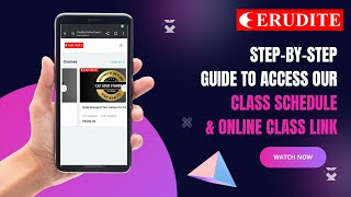 Access Our Class Schedule & Class Link | Erudite CAT Portal | Full CAT Course | Online CAT Resources