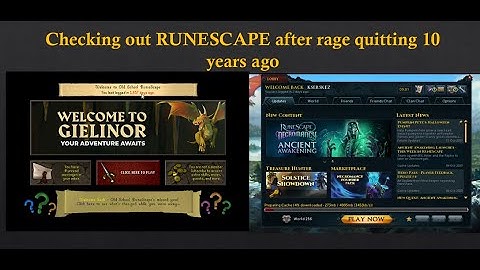 Checking out RUNESCAPE again after 10 - 15 YEARS?!
