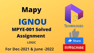 MPYE 001 Solved Assignment|| DEC-2021 & JUN-2022 || DalalTechnologies