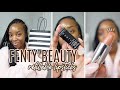 NEW FENTY BEAUTY REFILLABLE LIPSTICKS REVIEW **VLOG STYLE** | SHOP & TRY THEM W/ ME! | Andrea Renee