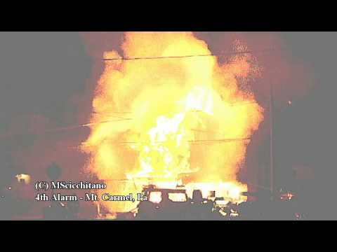 Slow motion Explosion from 4th alarm in Mt. Carmel