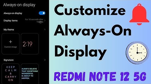 How to Customize Always-On Display in Redmi Note 12 5G