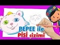 Pepee 'ciler Çizim Yapıyor Pisi Düşyeri iki ekmek aldım