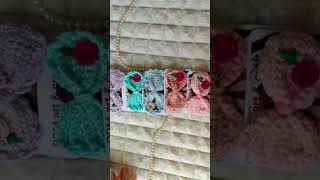 crochet hair clips idea😍#shortfeed #handmade #crochet