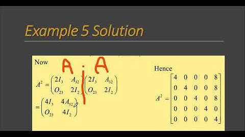 Partition  Matrix & Rank of Matrix