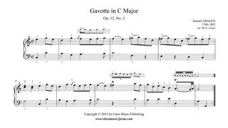 Samuel Arnold : Gavotte in C Major, Op. 12, No. 2