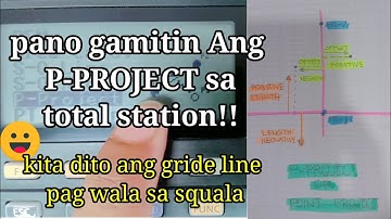 how to use P-PROJECT in topcon Total station!establish of grid line!road lay out! building lay out