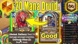 Double Sire Denathrius in 1 TURN With 20 Mana Wall Druid 4.0 At Whizbang's Workshop | Hearthstone