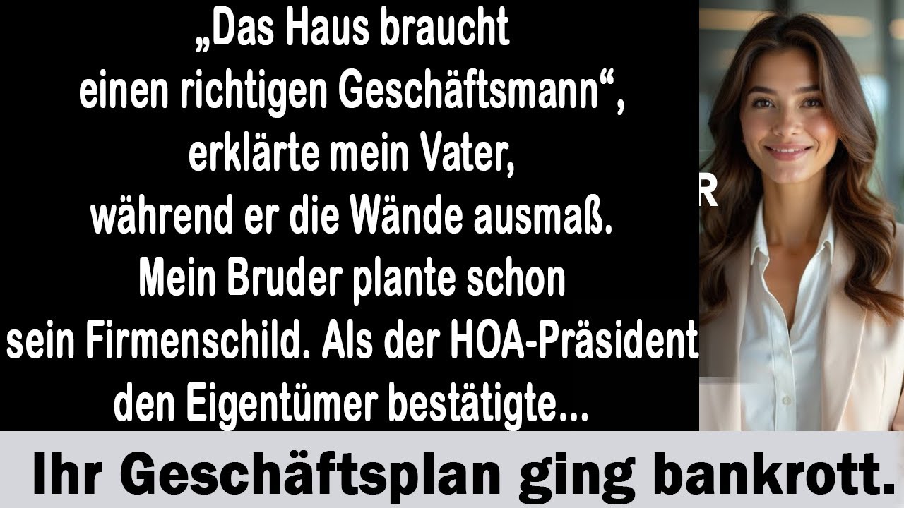 Ich kam von der Arbeit nach Hause und fand Bauarbeiter in meinem Vorgarten vor, die ein Schild mit dem Firmennamen meines Bruders aufstellten. Drinnen maß mein Vater mein Wohnzimmer aus und...