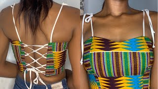 HOW TO MAKE A TUBE BUSTIER WITH LOOP |TUBE TOP | STRAPLESS TOP.