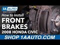 How to Replace Front Brake Pads Rotor 2006-10 Honda Civic