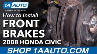 How to Replace Front Brake Pads Rotor 06-10 Honda Civic