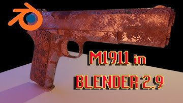 3D modelling an M1911 in Blender 2.9 [Texturing]