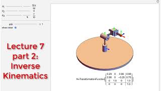 Intro2Robotics Lecture 7c: Forward to Inverse Kinematics example
