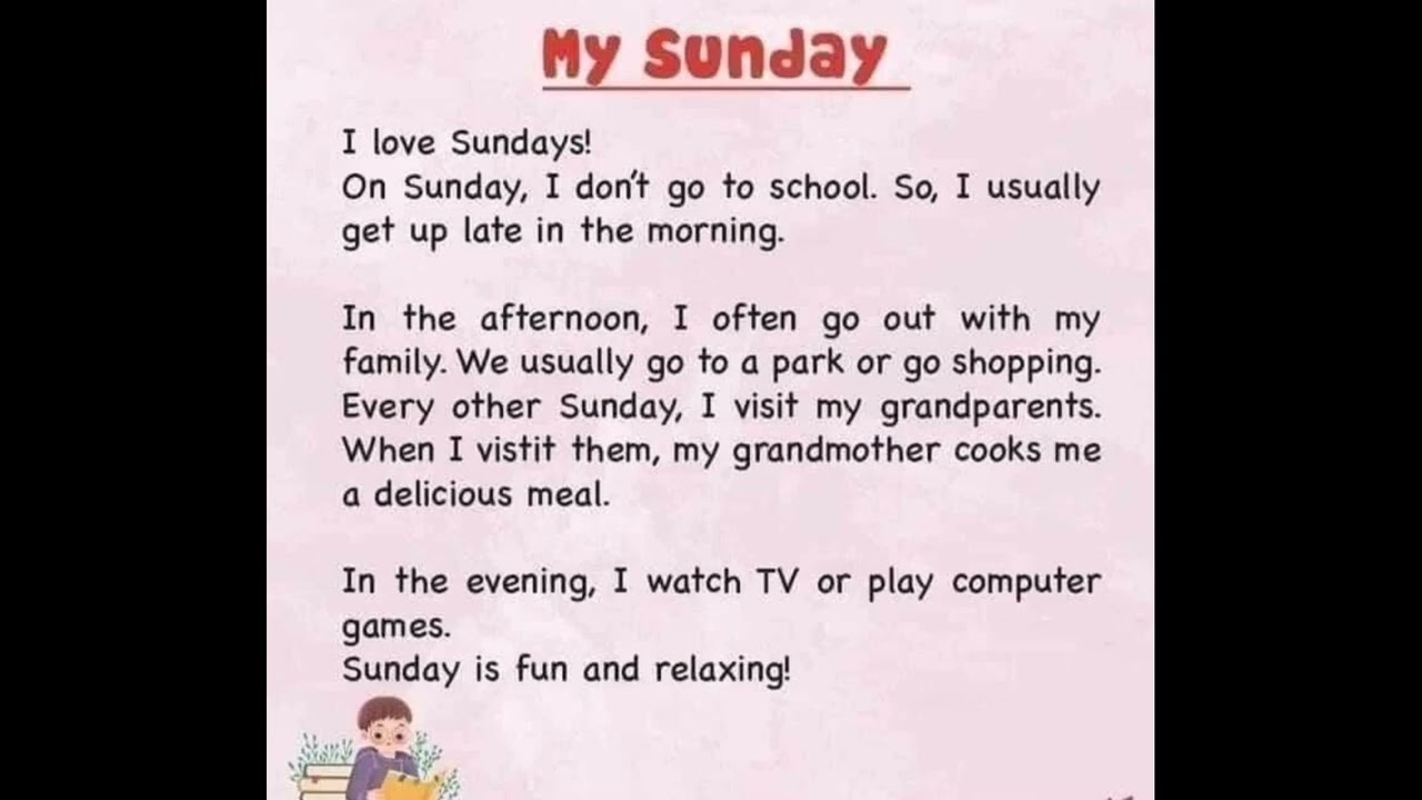 short essay on "My Sunday"