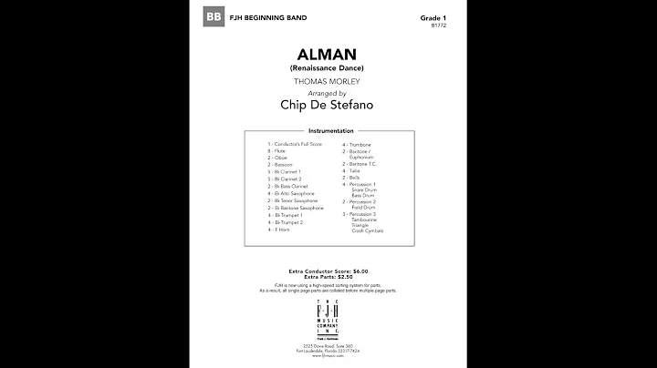 Alman | Arranged by Chip De Stefano