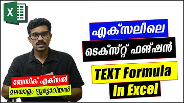 TEXT Formula in Excel - Malayalam Tutorial