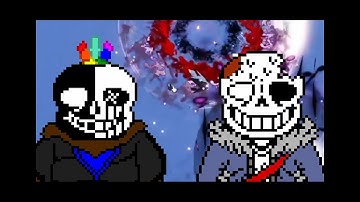 !Rematch! King Multiverse Sans vs Infected Sans [Undertale Timeline Collapse]