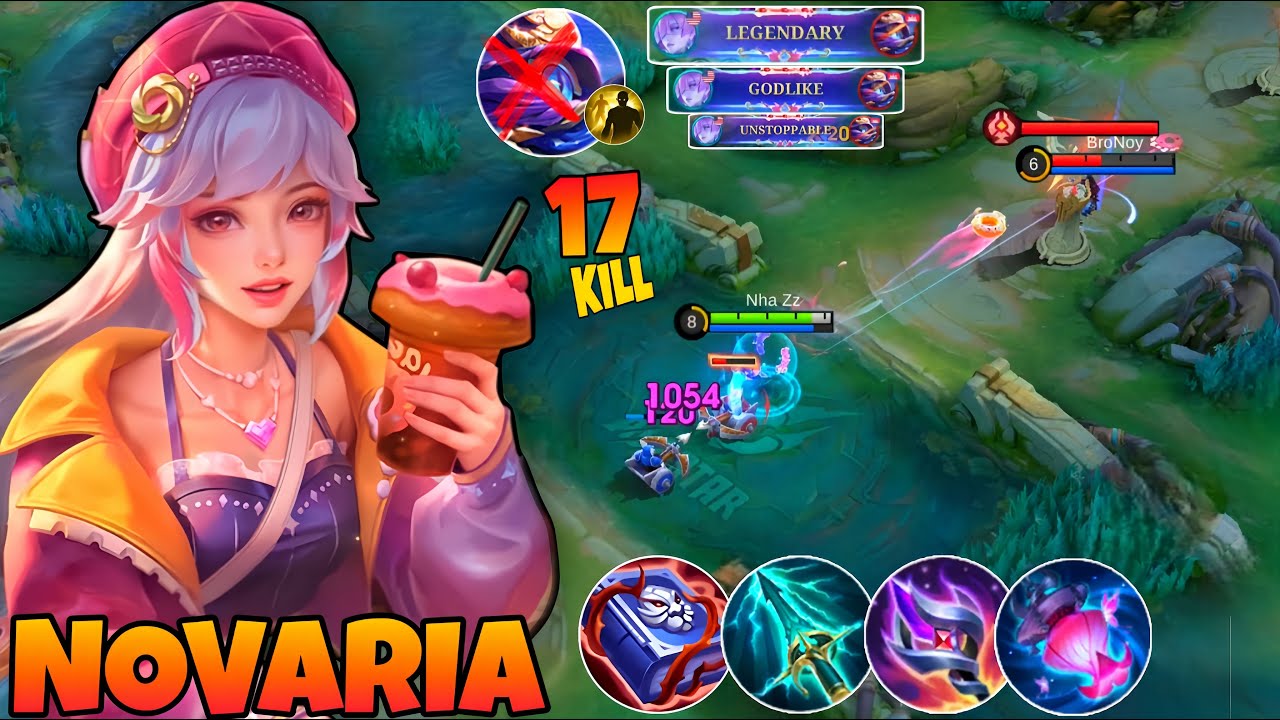 17KILLS! NOVARIA COUNTER CYCLOPS IN MIDLANER! NOVARIA BEST BUILD & EMBLEM 2025 | MOBILE LEGENDS