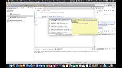 Java Ders 1 - Mac Os X Java JDK - Eclipse Kurulum ve Hello World