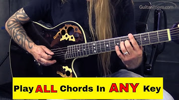 Steve Stine Guitar Lesson - (Fretboard Chord Trick) Play All Guitar Chords In Every Key
