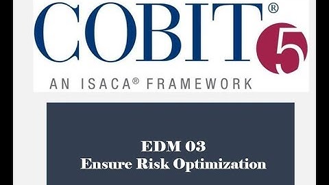 COBIT Processes - EDM03 - Risk Optimization 1