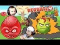 ZOMBIE BALL!? Chase/Dad play Redball 4: THE BOSS + PVZ 2: Lava Guava New Plant & Lost City World