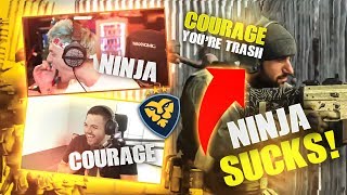 NINJA \& COURAGE DESTROY TRASH TALKERS IN 2v2 GUNFIGHT! (Modern Warfare)
