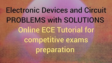 Electronic Devices and Circuit PROBLEMS with SOLUTIONS|trb,tancet, tneb,gate preparation|#ECETutor