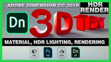 Adobe Dimension cc 2018 | Learn How to Render Adobe Dimension CC Text
