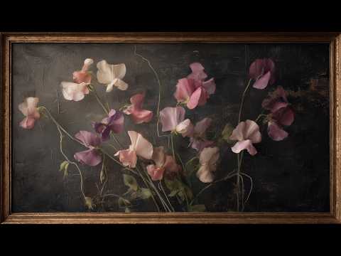 Pink and Lilac Sweet Peas | 4K Frame TV Art | Dutch Masters Painting | Ambient Video | 2 Hours