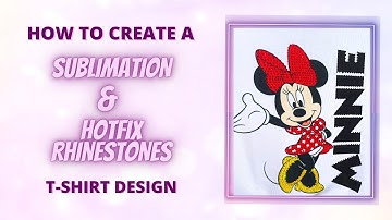 SUBLIMATION AND RHINESTONES T-SHIRT | CUT WITH CRICUT EXPLORE AIR 2