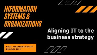 Esigelec 2022 - Aligning IT to the business strategy