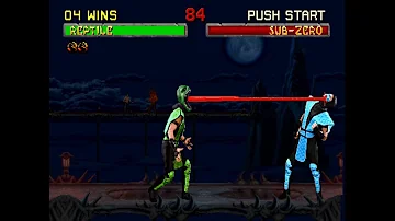 Como ficar invisível com Reptile no Mortal Kombat 2?