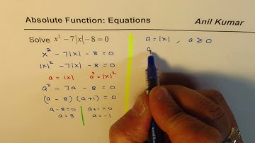How to solve equation with absolute and quadratic terms