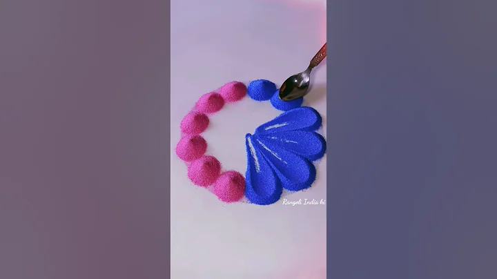 Simple Rangoli design |Easy rangoli #shorts #rangoli #art #asmr #diy #ytshorts #youtubeshorts