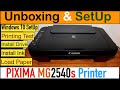 Canon PIXMA MG2540s Setup, Unboxing, Install Ink, SetUp Win 10, Install Drivers, Printing & Review.