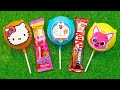 Some lots of big lollipops  rainbow satisfying yummy candies special