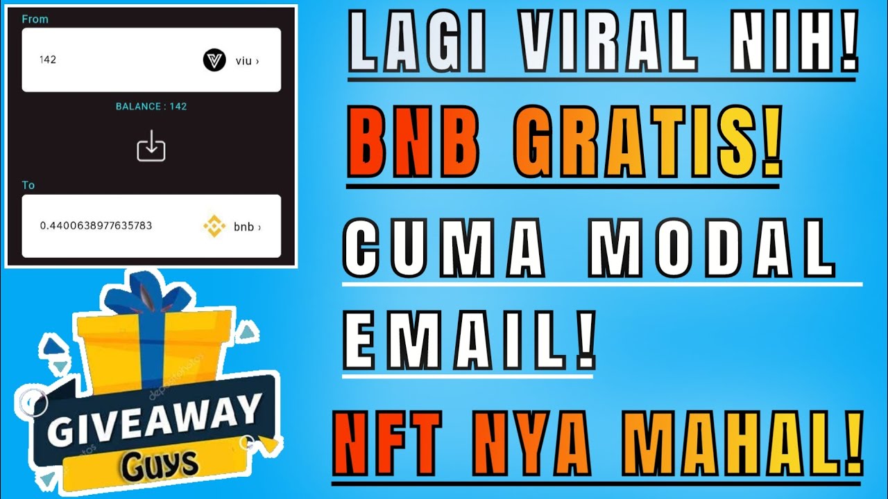Lagi viral cuma modal email doang bisa dapat bnb gratis jutaan rupiah