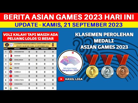 VOLI INDONESIA KALAH DARI JEPANG - Klasemen Perolehan Medali Asian Games 2023 Terbaru