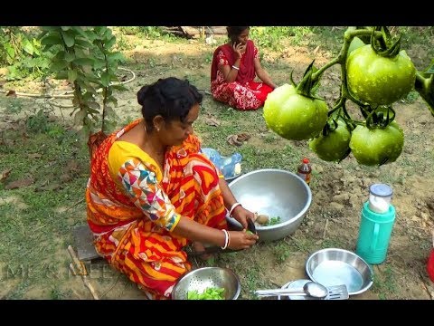 village-ranna-recipe|raw-tomato-recipe|মসলা-ছাড়া-আলু-দিয়ে-কাঁচা-টমেটো-চরচরি
