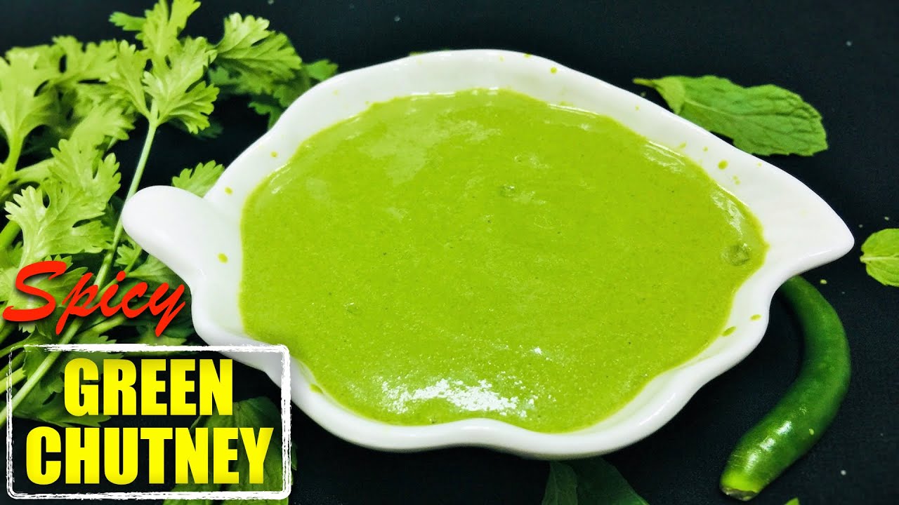 Spicy Green Chutney with Yogurt Dahi wali Hari Chutney Green