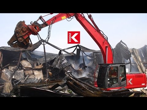 KOOLE Assists Fire Department In Clearing Burned Warehouse Hillegom