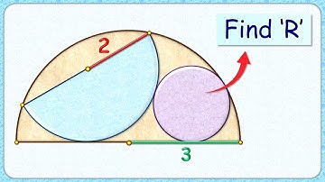 Semicircle & circle inside a semicircle. Find radius of circle | Math, Olympiad, Geometry, ssc #258