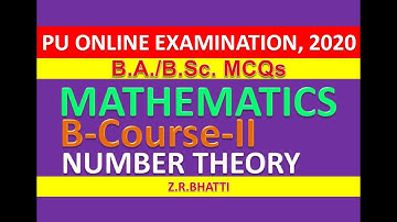 Number Theory MCQs, Lecture 5, Mathematics B-Course-II