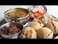राजस्थानी दाल बाटी चूरमा और लहसुन की चटनी| dal bati recipe|perfect rajasthani veg thali all in one|