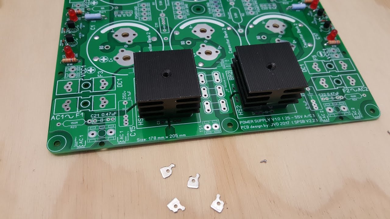 SPSB V2.2 unregulated power supply for audio amplifiers final PCB YouTube